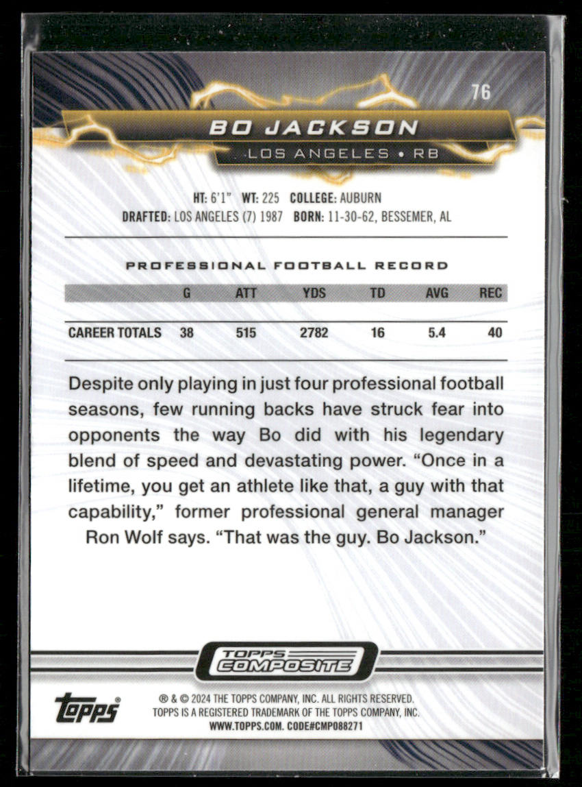 Bo Jackson 2023 Topps Composite #76 Los Angeles Raiders