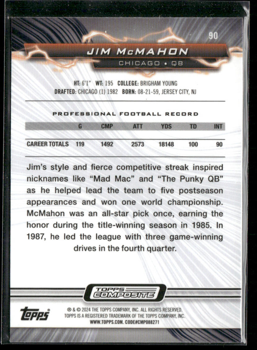 Jim McMahon 2023 Topps Composite #90 Chicago Bears