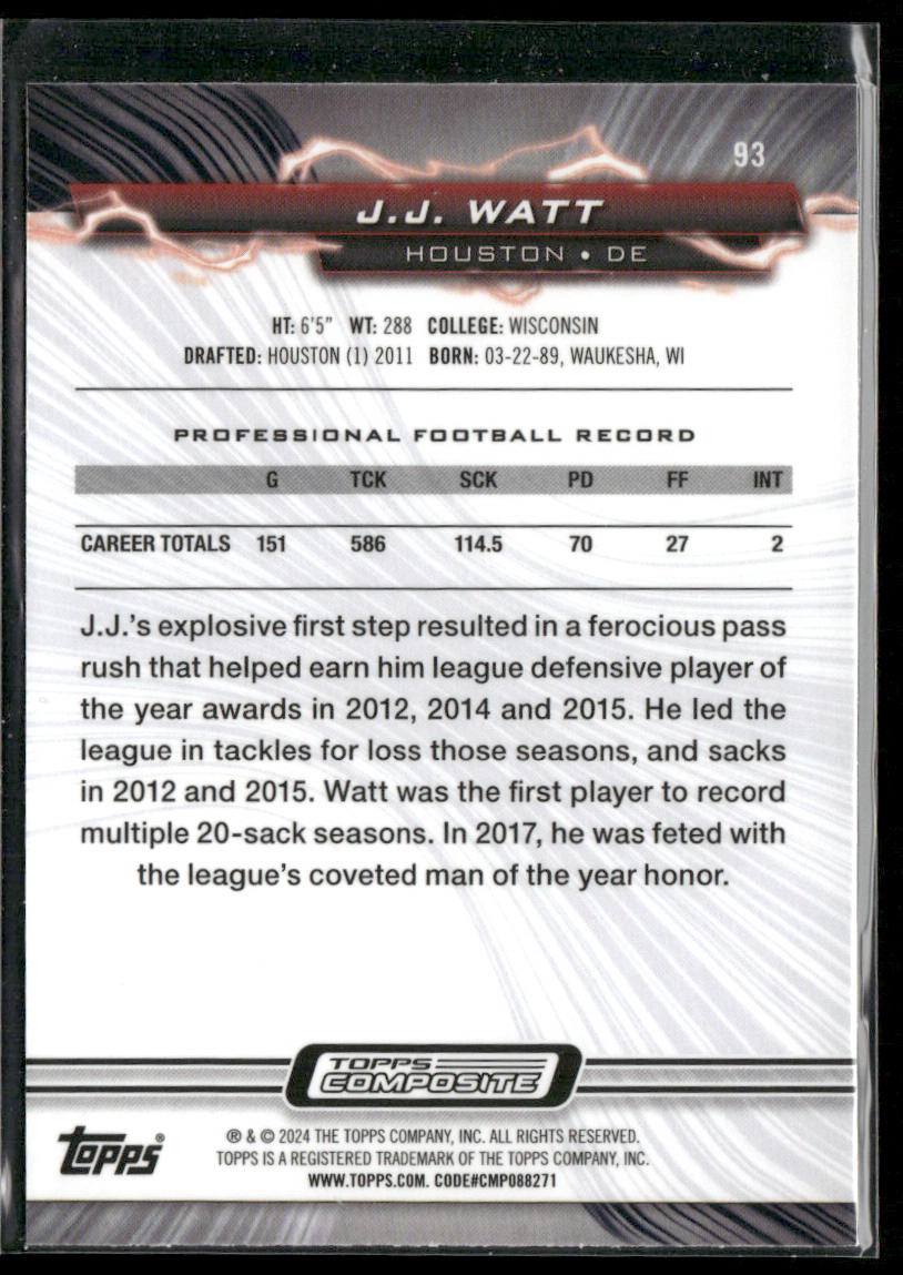 J.J. Watt 2023 Topps Composite #93 Houston Texans