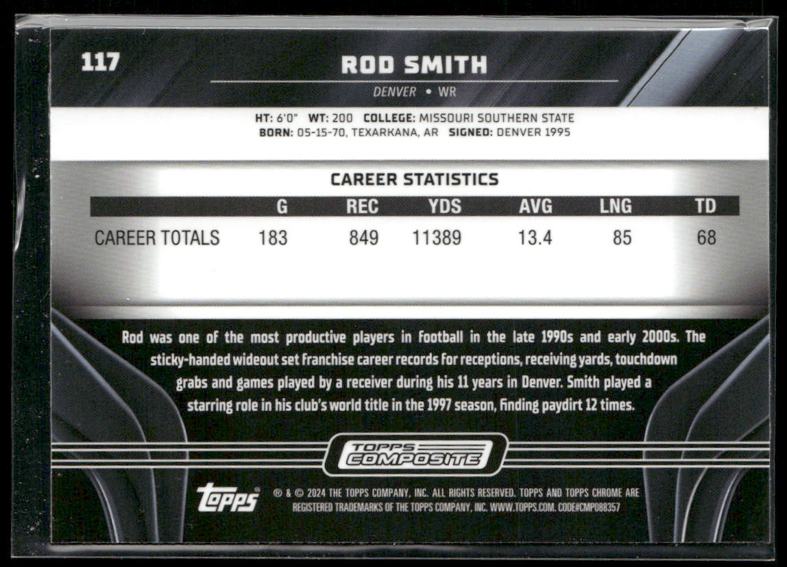 Rod Smith 2023 Topps Composite #117 Denver Broncos