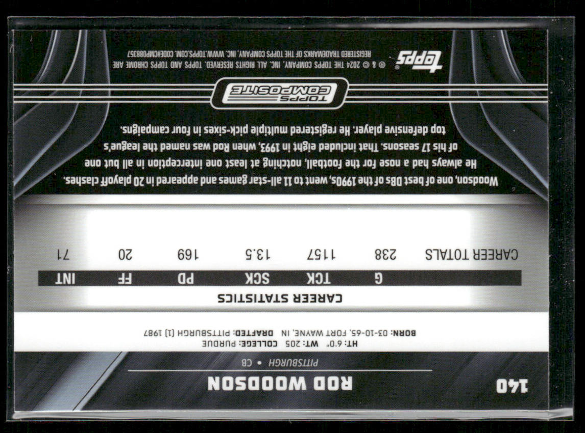 Rod Woodson 2023 Topps Composite #140 Pittsburgh Steelers