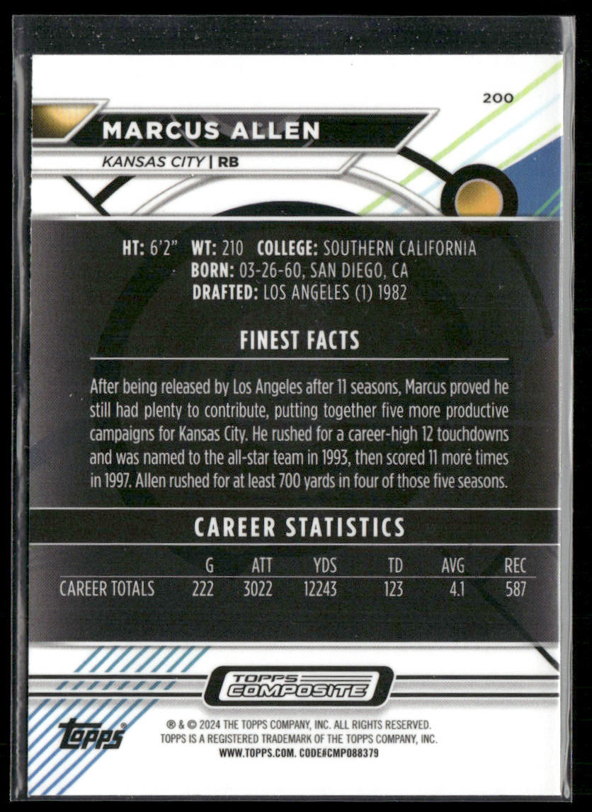 Marcus Allen 2023 Topps Composite #200 Kansas City Chiefs