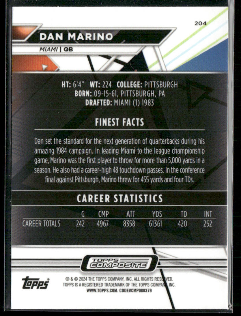 Dan Marino 2023 Topps Composite #204 Miami Dolphins