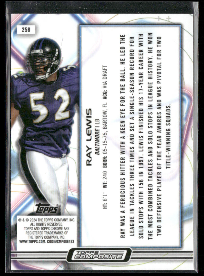 Ray Lewis 2023 Topps Composite #258 Baltimore Ravens