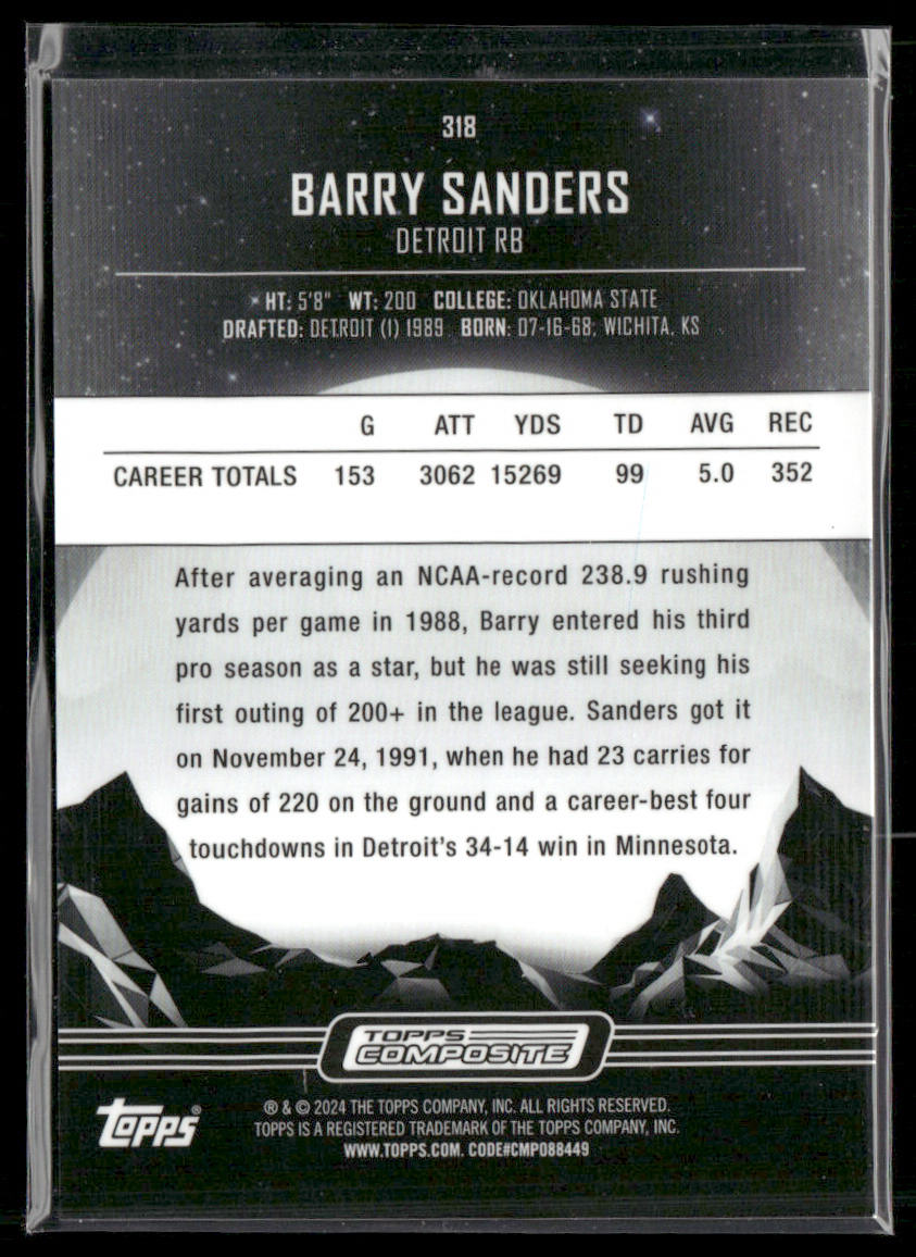 Barry Sanders 2023 Topps Composite #318 Detroit Lions