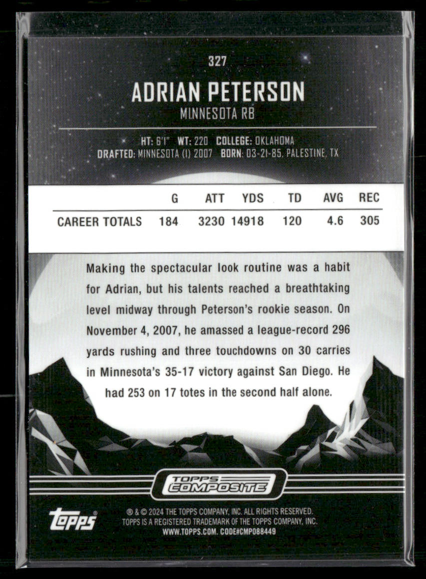 Adrian Peterson 2023 Topps Composite #327 Minnesota Vikings