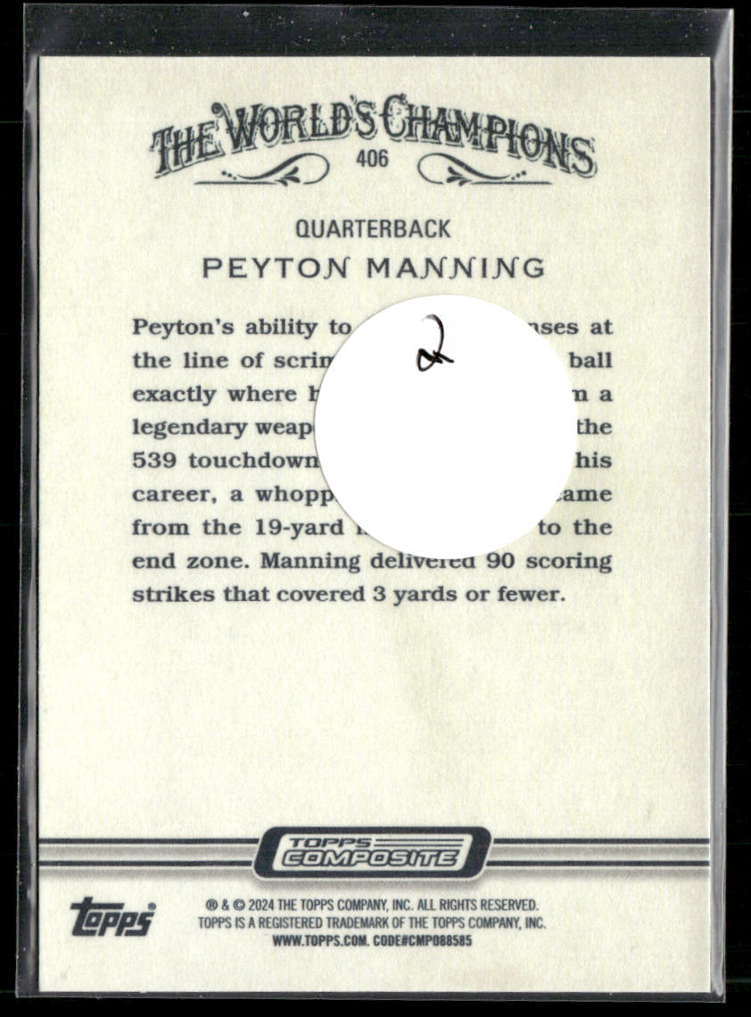 Peyton Manning 2023 Topps Composite #406 Indianapolis Colts