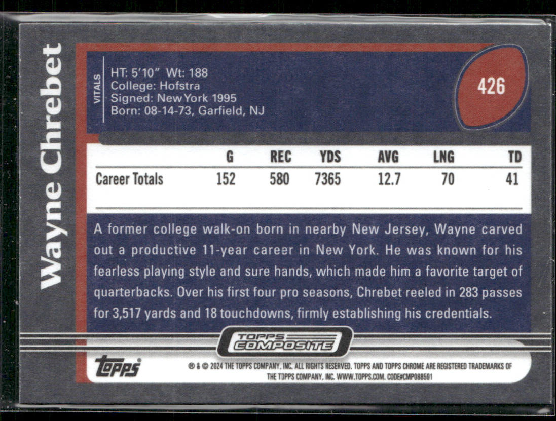 Wayne Chrebet 2023 Topps Composite #426 New York Jets