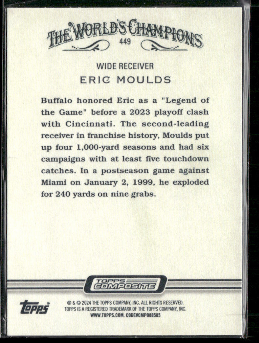 Eric Moulds 2023 Topps Composite #449 Buffalo Bills