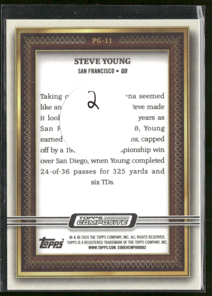 Steve Young 2023 Topps Composite Portrait Gallery #PG-11 San Francisco 49ers