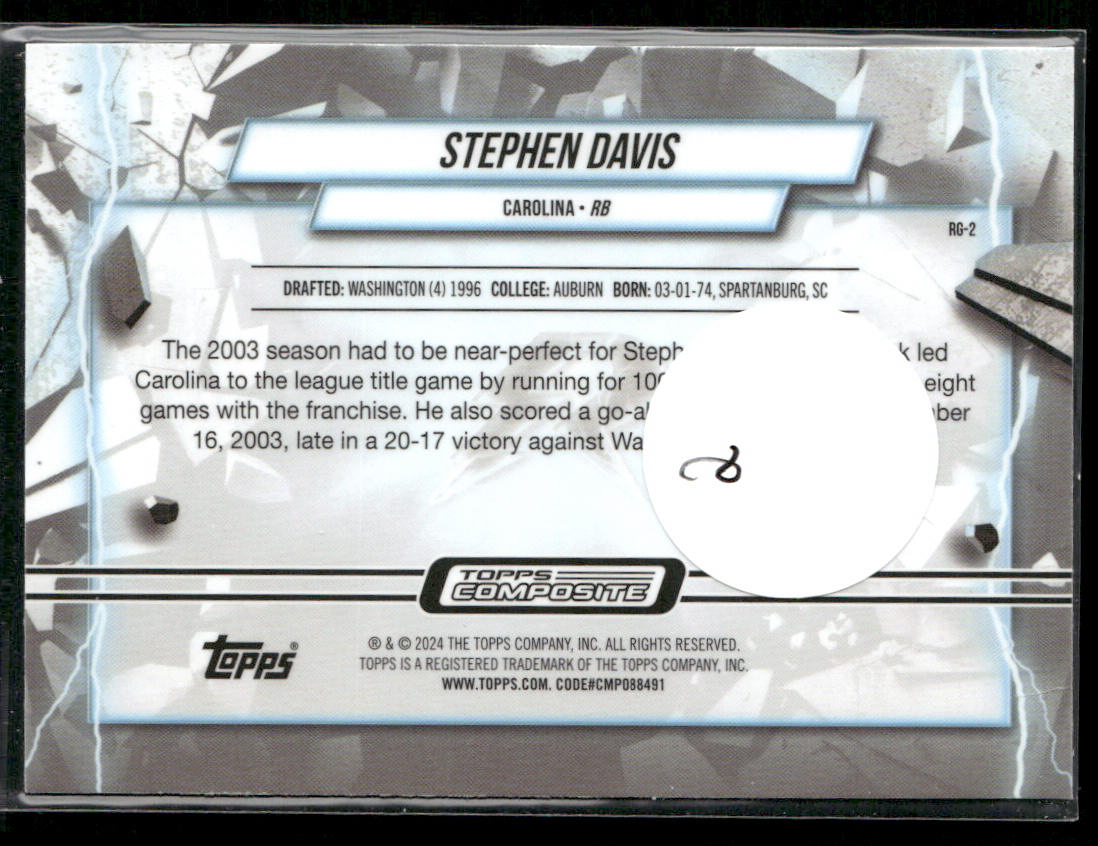 Stephen Davis 2023 Topps Composite Resurgence Grounded #RG-2 Carolina Panthers