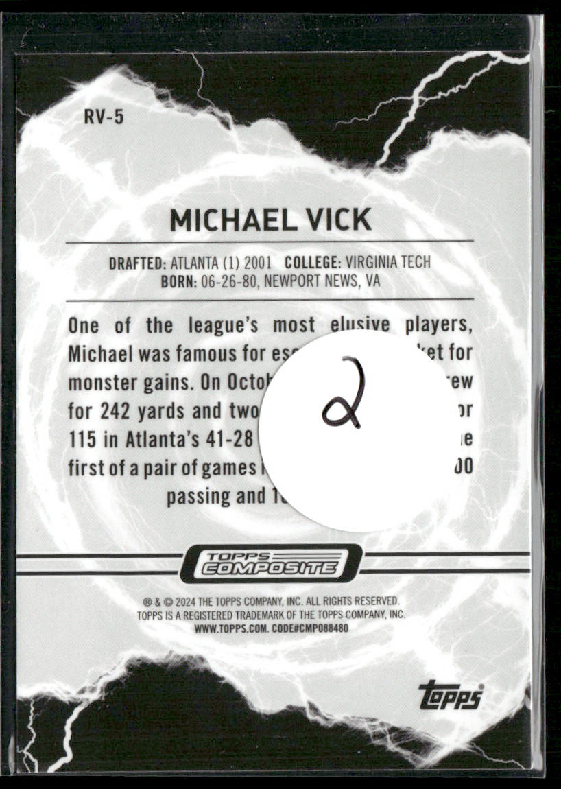 Michael Vick 2023 Topps Composite Resurgence Voltaic #RV-5 Atlanta Falcons