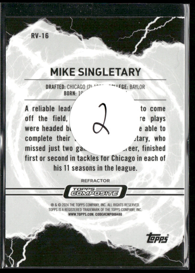 Mike Singletary 2023 Topps Composite Resurgence Voltaic #RV-16 Chicago Bears
