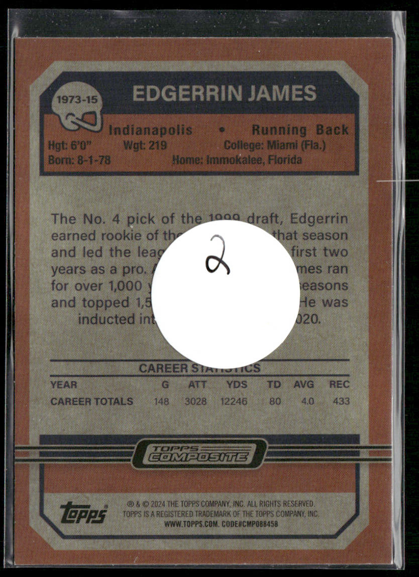 Edgerrin James 2023 Topps Composite 1973 Topps Football #1973-15 Colts