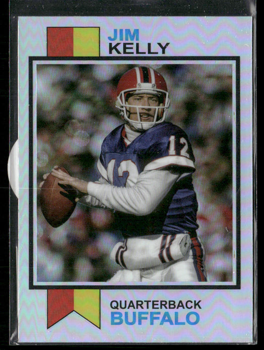 Jim Kelly 2023 Topps Composite 1973 Topps Football Refractor #1973-3 Bills