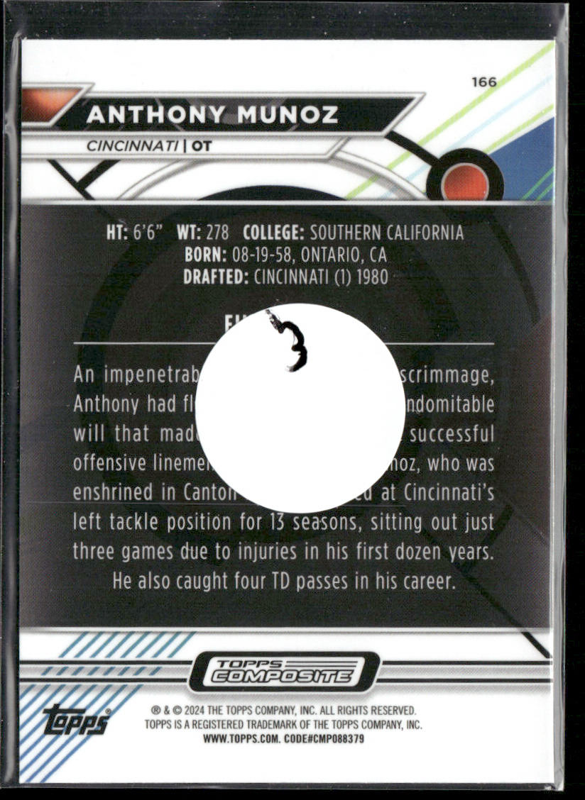 Anthony Munoz 2023 Topps Composite Finest Checkerboard Refractor #166 Bengals