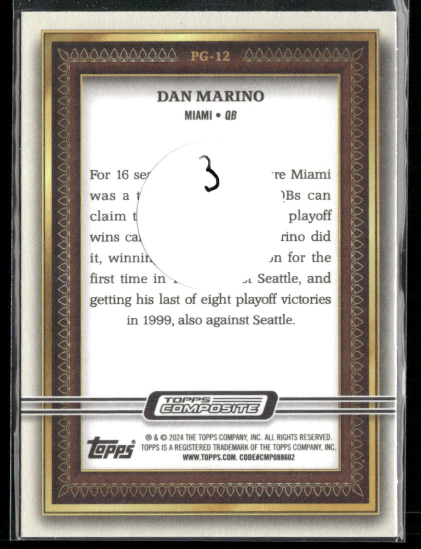 Dan Marino 2023 Topps Composite Portrait Gallery #PG-12 Miami Dolphins