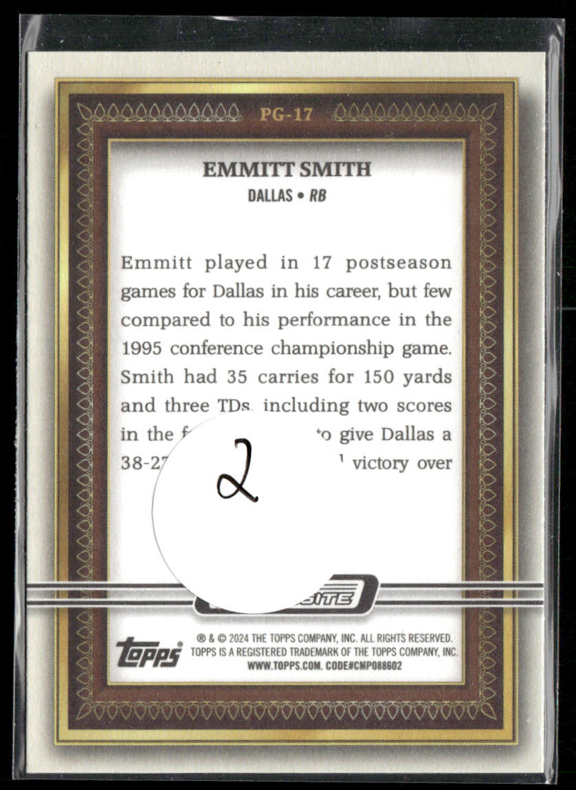 Emmitt Smith 2023 Topps Composite Portrait Gallery #PG-17 Dallas Cowboys