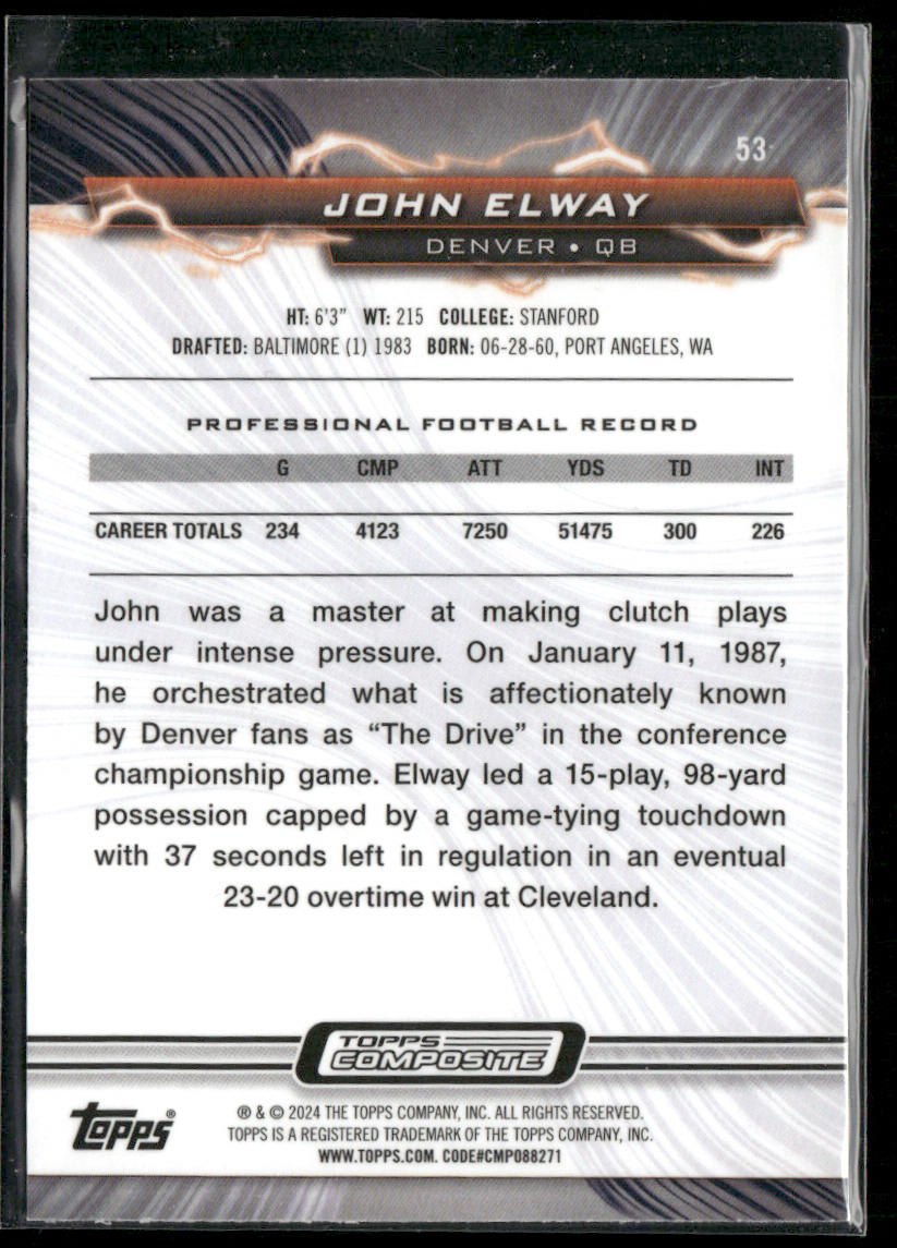 John Elway 2023 Topps Composite #53 Denver Broncos