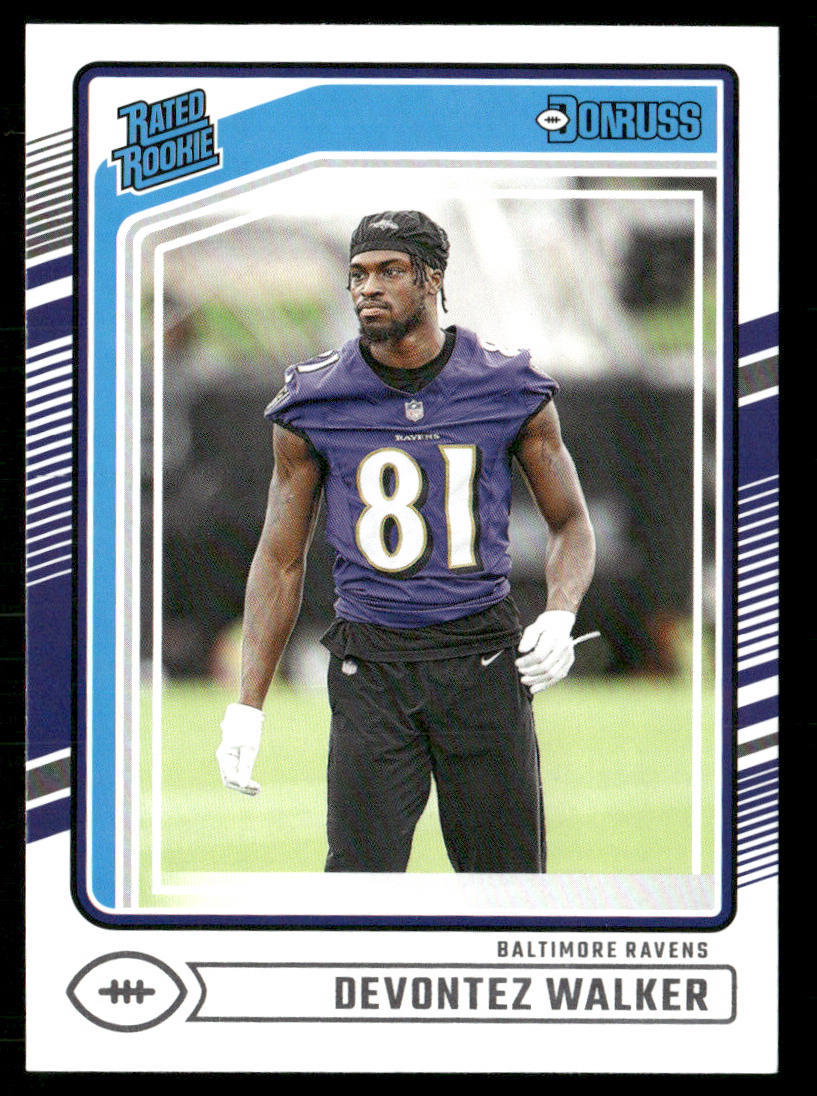 Devontez Walker 2024 Donruss #345 RC Baltimore Ravens