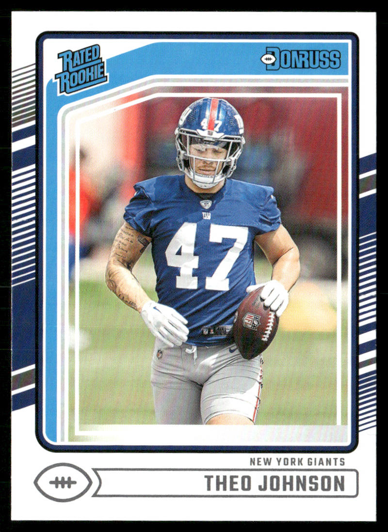 Theo Johnson 2024 Donruss #357 RC New York Giants