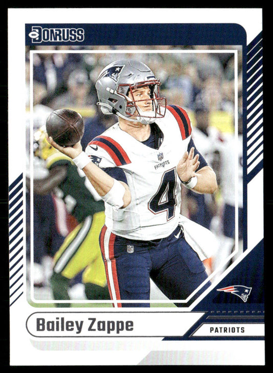 Bailey Zappe 2024 Donruss #70 New England Patriots