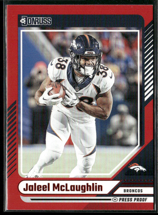 Jaleel McLaughlin 2024 Donruss Press Proof Red #147 Denver Broncos