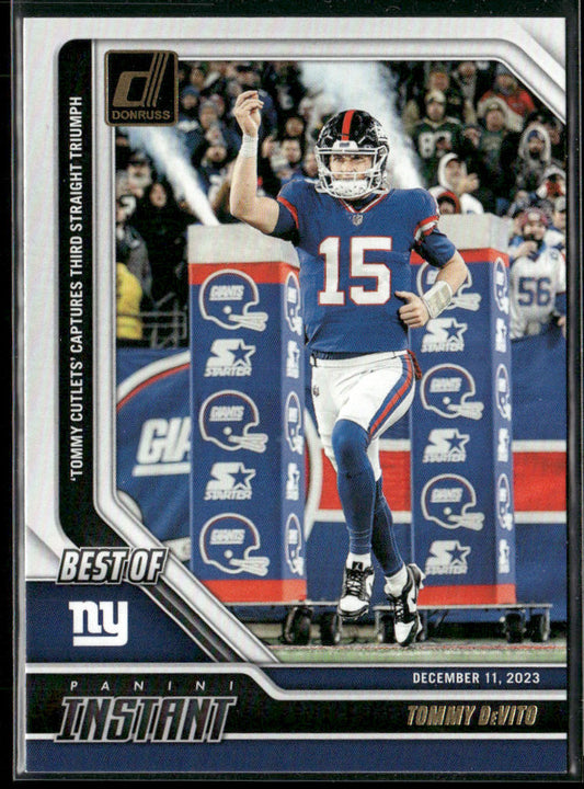 Tommy Devito 2023 Panini Instant NFL #85 New York Giants