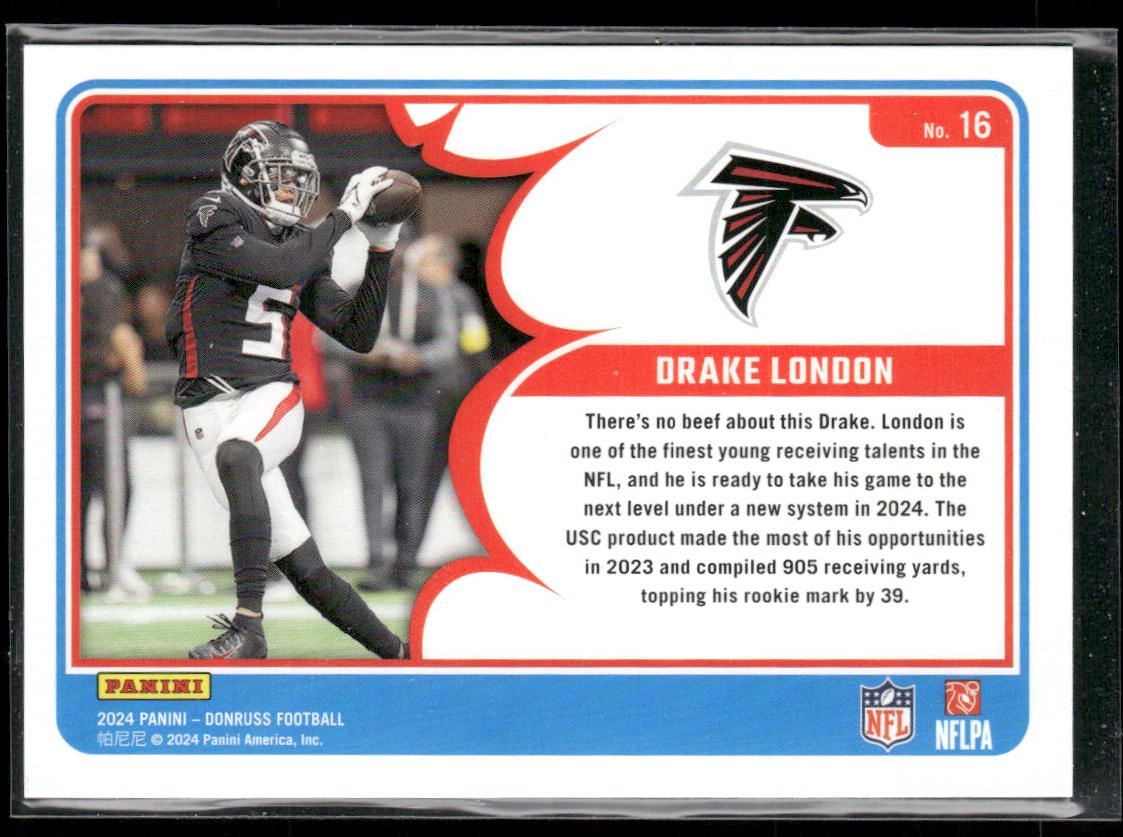 Drake London 2024 Donruss Action All-Pros #16 Atlanta Falcons