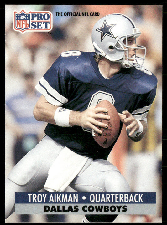 Troy Aikman 1991 Pro Set #128 Dallas Cowboys