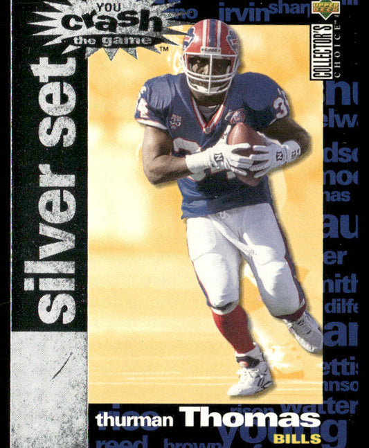 Thurman Thomas 1995 Collector's Choice You Crash the Game Silver #C13