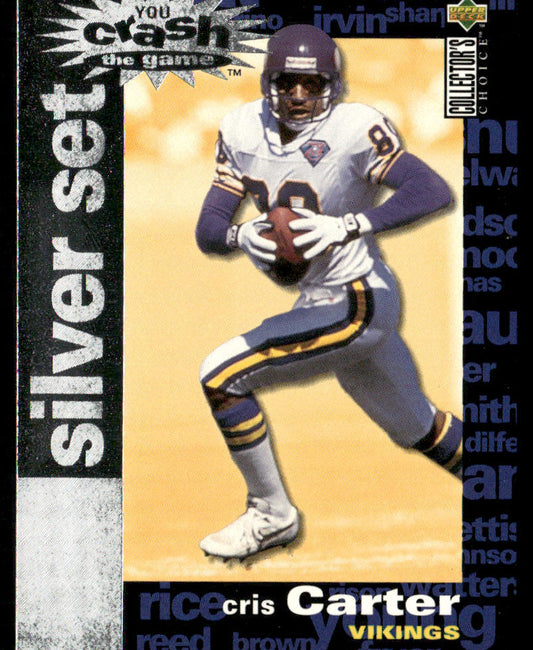Cris Carter 1995 Collector's Choice You Crash the Game Silver Set Exchange #C21