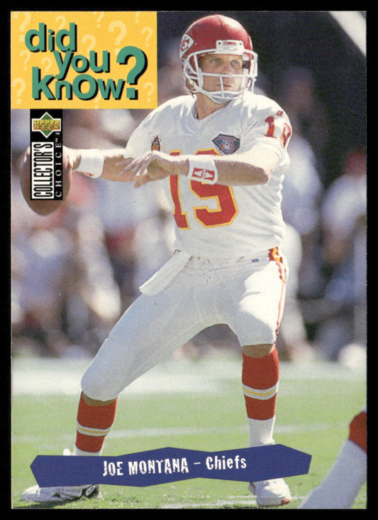 Joe Montana 1995 Collector's Choice #34 Kansas City Chiefs
