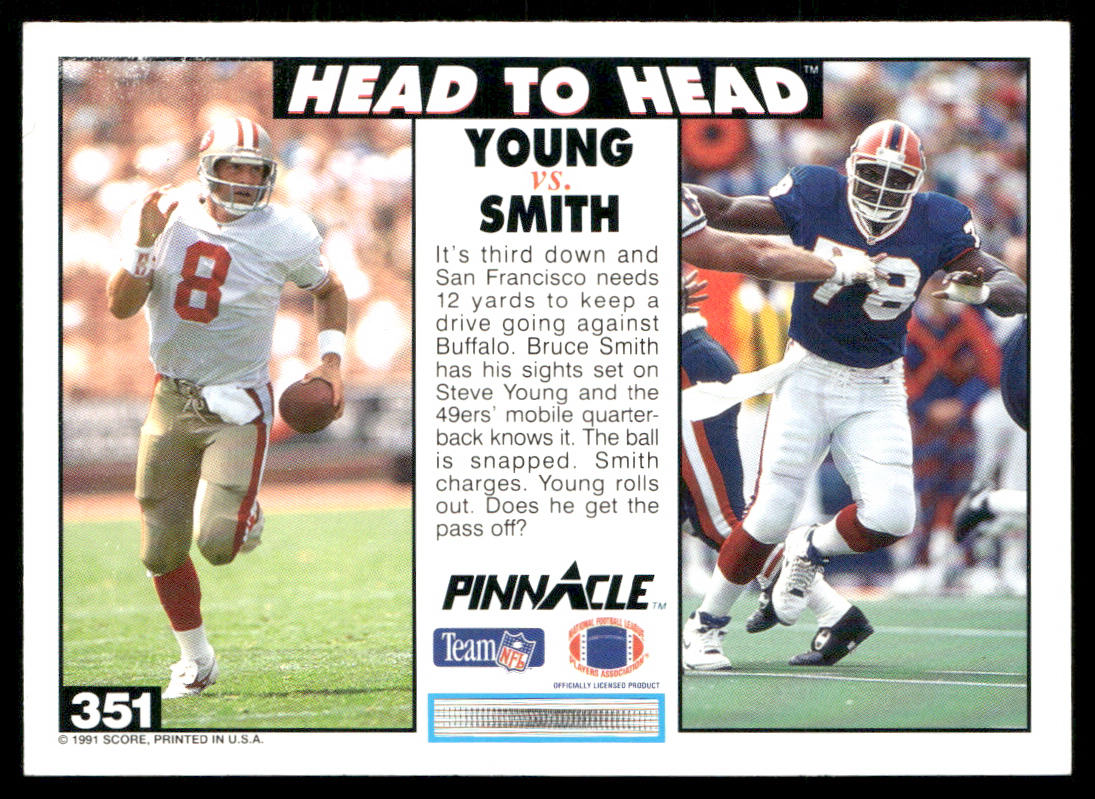 Steve Young / Bruce Smith HH 1991 Pinnacle #351