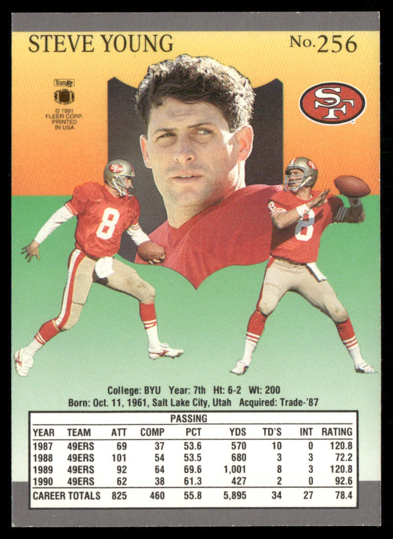 Steve Young 1991 Ultra #256 San Francisco 49ers