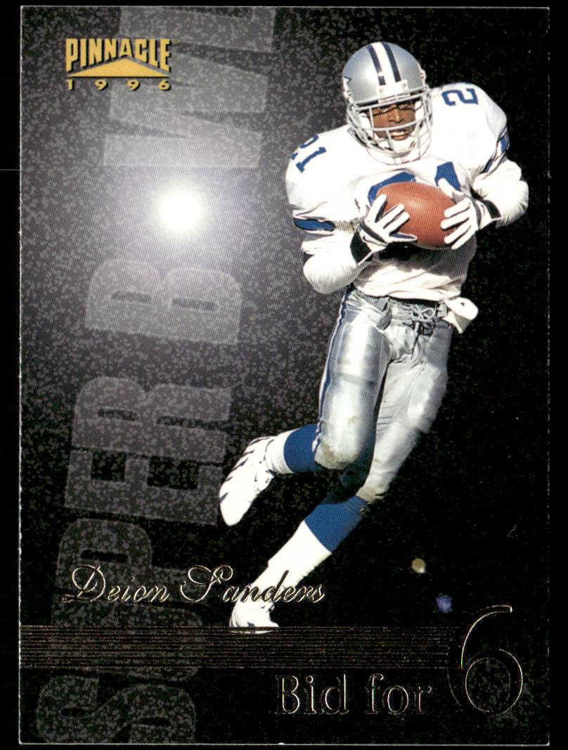 Deion Sanders 1996 Pinnacle #186 Dallas Cowboys