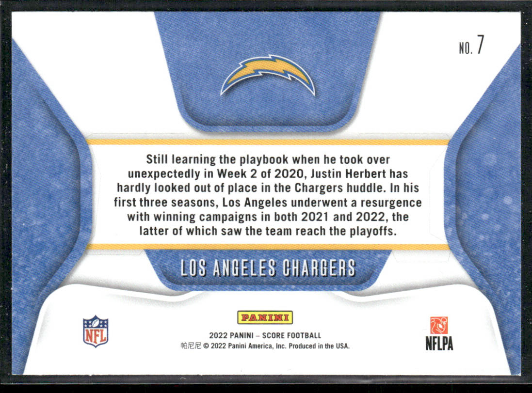 Los Angeles Chargers 2023 Score Huddle Up #7 Los Angeles Chargers