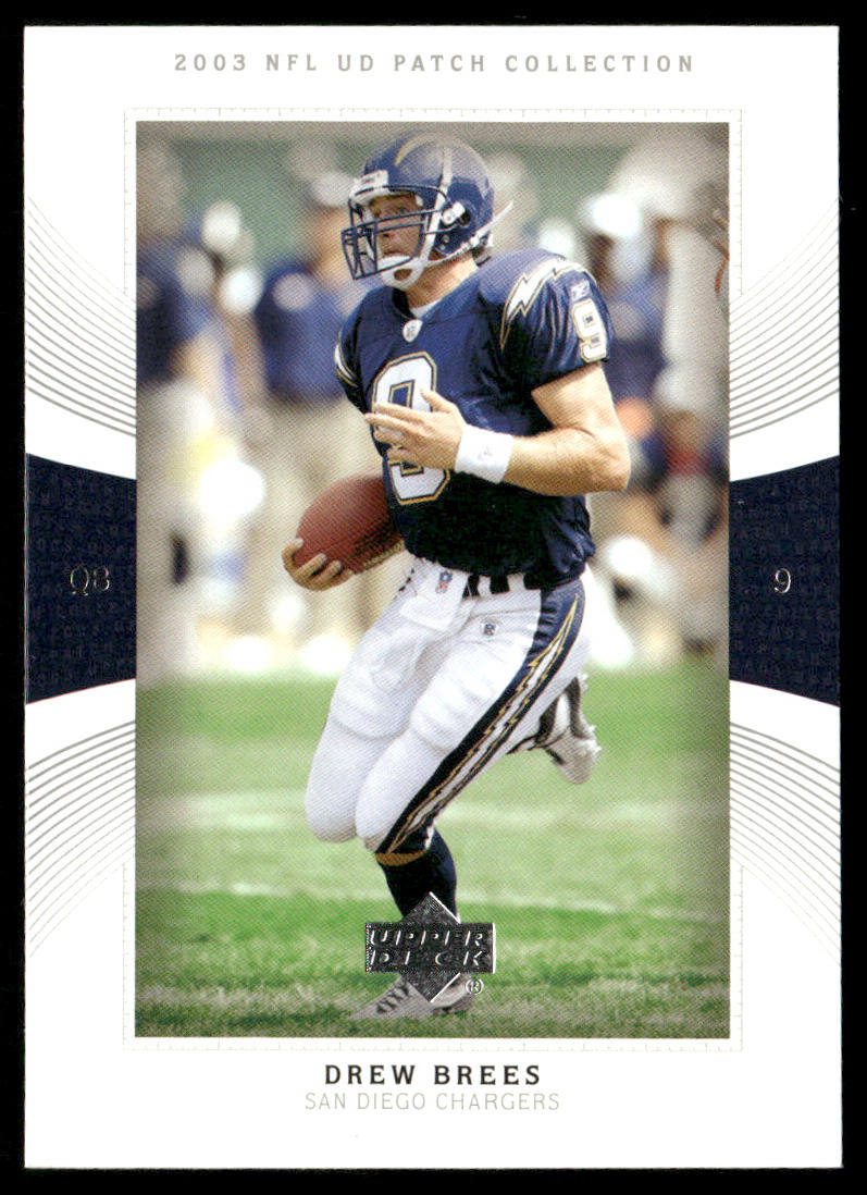 Drew Brees 2003 UD Patch Collection #9 San Diego Chargers