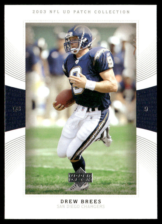 Drew Brees 2003 UD Patch Collection #9 San Diego Chargers