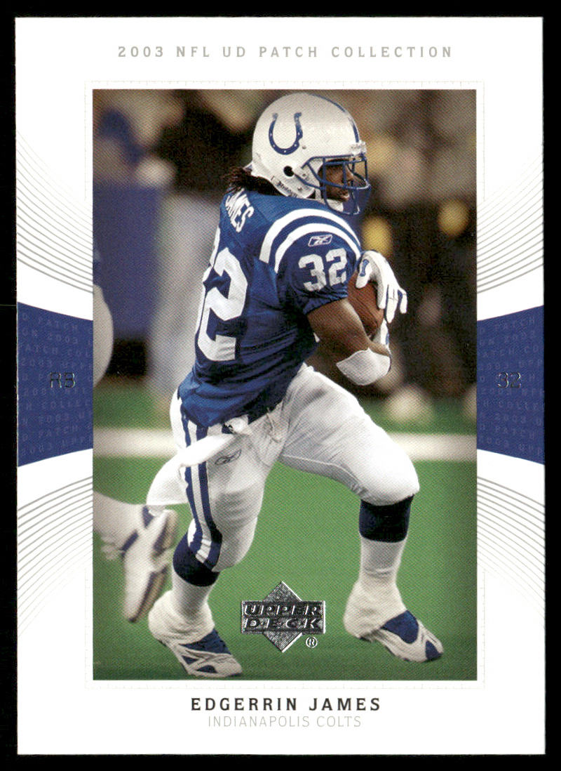 Edgerrin James 2003 UD Patch Collection #32 Indianapolis Colts