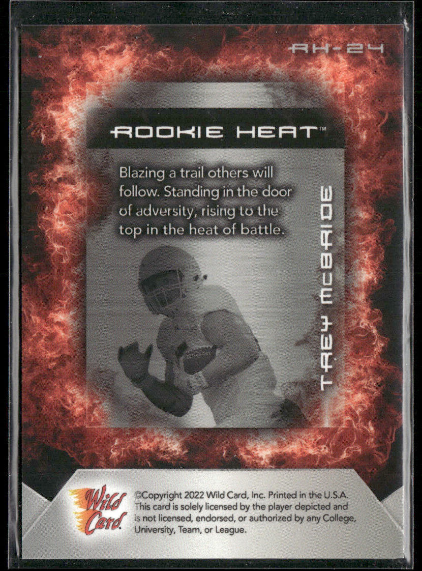 Trey McBride 2022 Wild Card Matte Rookie Heat Black/Red #RH-24 SN Rams