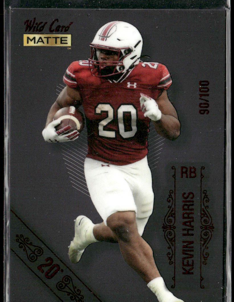 Kevin Harris 2022 Wild Card Matte 20 Stripes Black #MB-73 SN Gamecocks