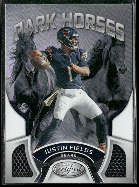 Justin Fields 2022 Panini Certified Dark Horses #DH-4 Chicago Bears