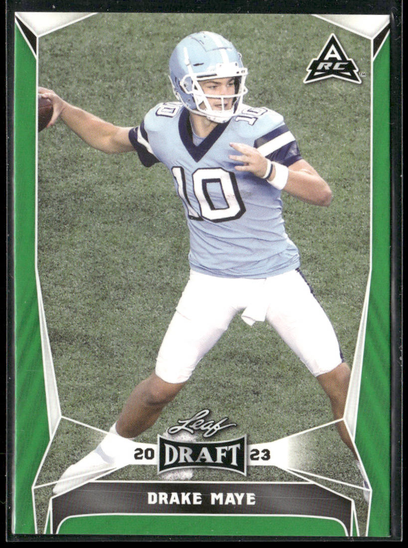 Drake Maye 2023 Leaf Draft Green #34 North Carolina Tar Heels