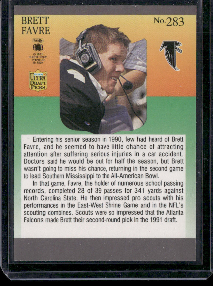 Brett Favre 1991 Ultra #283b RC Atlanta Falcons