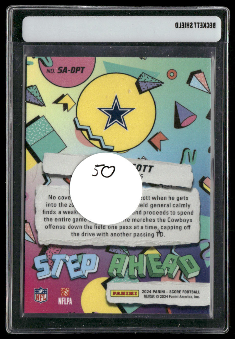 Dak Prescott 2024 Score Step Ahead #SA-DPT Dallas Cowboys