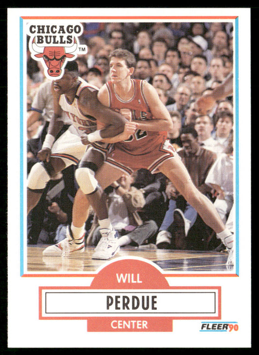 Will Perdue 1990-91 Fleer #29b Chicago Bulls