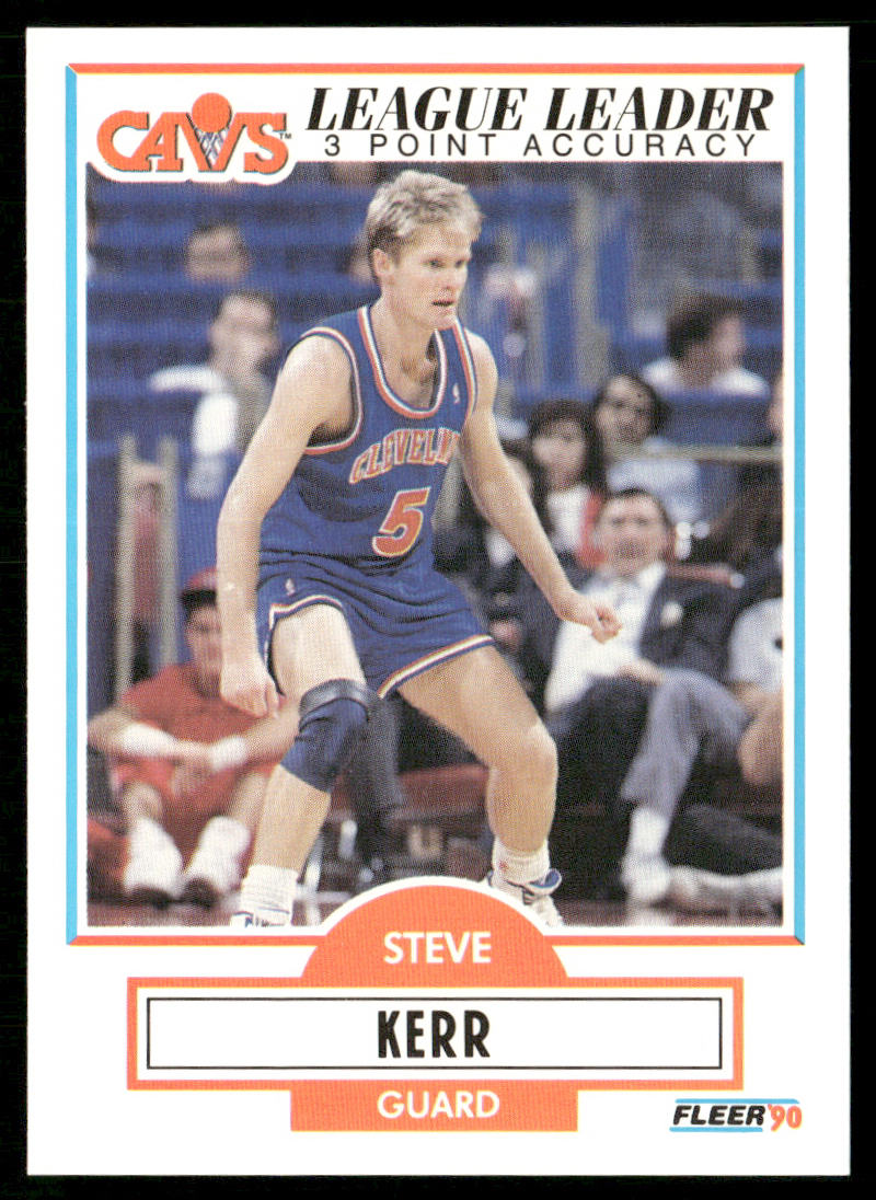 Steve Kerr 1990-91 Fleer #34b Cleveland Cavaliers