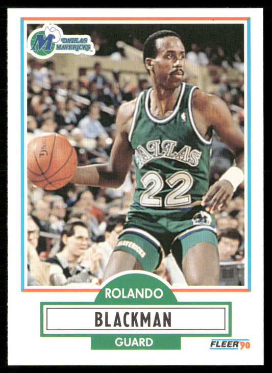 Rolando Blackman 1990-91 Fleer #38 Dallas Mavericks