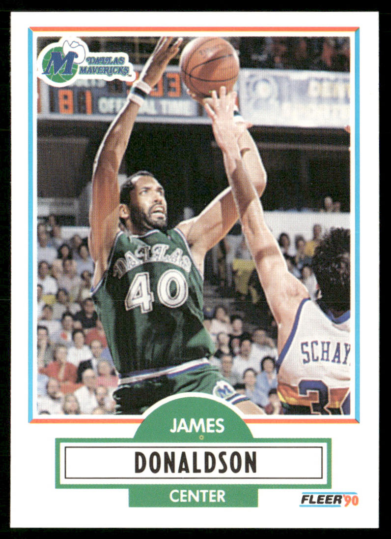 James Donaldson 1990-91 Fleer #41 Dallas Mavericks